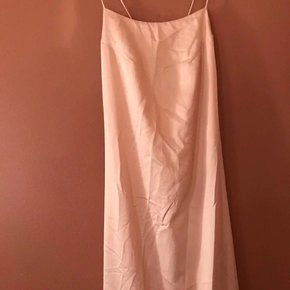 PRIVACY PLEASE MAUVE SATIN CROSSED BACK MAXI - Picture 2 of 6